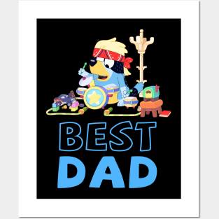 Bluey Best Dad Matching Family Posters and Art